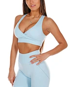 light blue sports bra